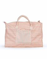 Mala Básica | Florzinhas Rose + Listrado Rose