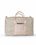 Mala Básica | Floral Sementinhas Rose + Listrado Rose