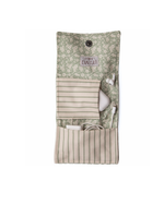 Porta Carregador | Florzinhas Verde Menta + Listrado Verde Menta
