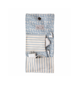 Porta Carregador | Florzinhas Azul Jeans + Listrado Azul Claro