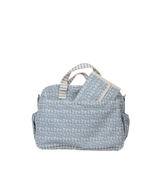 Bolsa Baby | Florzinhas Azul Jeans + Listrado Azul Claro