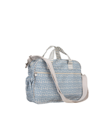 Bolsa Baby | Florzinhas Azul Jeans + Listrado Azul Claro