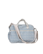 Bolsa Baby | Florzinhas Azul Jeans + Listrado Azul Claro