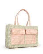 Bolsa Quadrada | Florzinhas Verde Menta + Florzinhas Rose