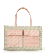 Bolsa Quadrada | Florzinhas Verde Menta + Florzinhas Rose