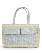 Bolsa Quadrada | Florzinhas Verde Menta + Florzinhas Azul Claro