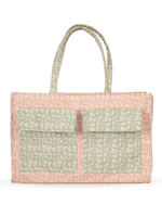 Bolsa Quadrada | Florzinhas Rose + Florzinhas Verde Menta