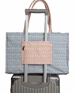 Bolsa Quadrada | Florzinhas Azul Jeans + Florzinhas Rose