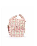 Mala GG | Losango 2 Cores Rose E Rose Claro + Florzinhas Rose