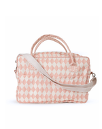 Mala GG | Losango 2 Cores Rose E Rose Claro + Florzinhas Rose