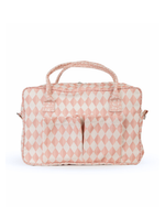 Mala GG | Losango 2 Cores Rose E Rose Claro + Florzinhas Rose