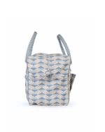 Mala GG | Losango 2 Cores Azul Jeans E Azul Claro + Florzinhas Azul Jeans