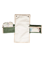 Trocador De Bebê + Bolsos Com Bordado V |  Verde Escuro