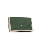 Trocador De Bebê + Bolsos Com Bordado V |  Verde Escuro