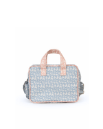 Bolsa Transversal | Florzinhas Azul Jeans + Florzinhas Rose