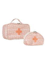 Necessaire Remédios | Florzinhas Rose + Listrado Rose