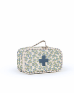Necessaire Remédios | Floral Sementinhas Azul + Listrado Azul Claro