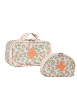 Necessaire Remédios | Floral Sementinhas Rose + Listrado Rose