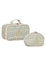 Necessaire Remédios | Florzinhas Verde Menta + Listrado Verde Menta