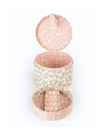 Porta Jóias Redondo | Floral Sementinhas Rose + Florzinhas Rose