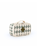 Necessaire Remédios | Losango Verde Escuro E Verde Menta