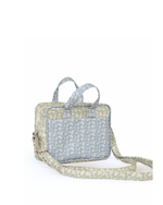 Bolsa Transversal | Florzinhas Verde Menta + Florzinhas Azul Claro