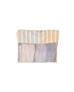 Saquinho Com Visor De Telinha | Listrado 2 Cores Amarelo E Azul Claro