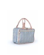 Necessaire Malinha Dupla | Florzinhas Azul Jeans + Florzinhas Rose