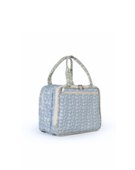 Necessaire Malinha Dupla | Florzinhas Azul Jeans + Florzinhas Verde Menta