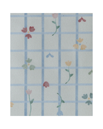 Porta Óculos Envelope | Collab Tom - Xadrez Azul Com Flores