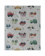 Kit Necessaire Maletinha Com Bordado A | Carros Off + Listrado 3 Cores Azul E Verde