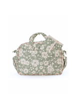 Bolsa Baby |Florzinhas Verde Menta Grande Matelassado + Listrado Rose