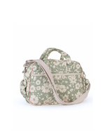 Bolsa Baby |Florzinhas Verde Menta Grande Matelassado + Listrado Rose