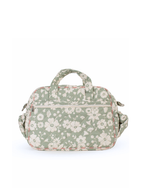 Bolsa Baby |Florzinhas Verde Menta Grande Matelassado + Listrado Rose