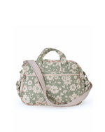 Bolsa Baby |Florzinhas Verde Menta Grande Matelassado + Listrado Rose