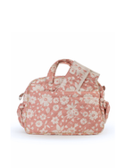 Bolsa Baby |Florzinhas Rose Grande Matelassado + Listrado Amarelo