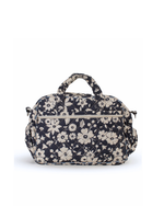 Bolsa Baby |Florzinhas Azul Marinho Grande Matelassado + Listrado Azul Claro