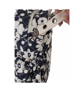 Bolsa Baby |Florzinhas Azul Marinho Grande Matelassado + Listrado Azul Claro