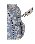 Bolsa Baby |Florzinhas Azul Claro Grande Matelassado + Listrado Azul Marinho
