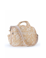 Bolsa Baby |Florzinhas Amarelo Grande Matelassado + Listrado Rose
