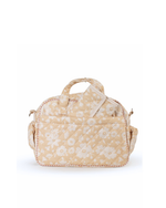 Bolsa Baby |Florzinhas Amarelo Grande Matelassado + Listrado Rose