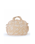 Bolsa Baby |Florzinhas Amarelo Grande Matelassado + Listrado Rose