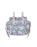 Bolsa De Carrinho |Florzinhas Azul Claro Grande Matelassado