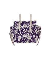Bolsa De Carrinho |Florzinhas Azul Marinho Grande Matelassado