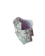 Bolsa De Carrinho |Florzinhas Verde Menta Grande Matelassado