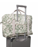 Bolsa Trip |Florzinhas Verde Menta Grande Matelassado