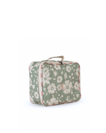 Kit Necessaire Maletinha |Florzinhas Verde Menta Grande Matelassado + Listrado Rose