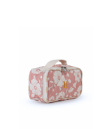 Kit Necessaire Maletinha |Florzinhas Rose Grande Matelassado + Listrado Amarelo
