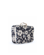 Kit Necessaire Maletinha |Florzinhas Azul Marinho Grande Matelassado + Listrado Azul Claro