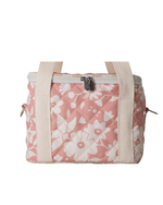Lancheira Térmica |Florzinhas Rose Grande Matelassado + Listrado Amarelo